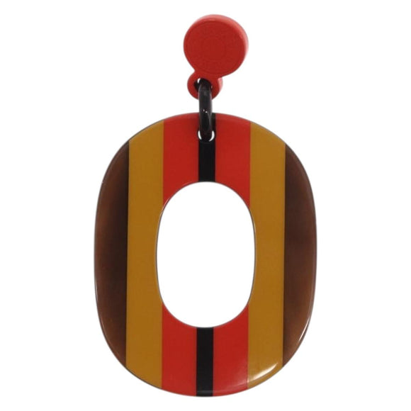 HERMES Buffalo Horn Locabar Pierce metal plastic Orange Auth 171179M