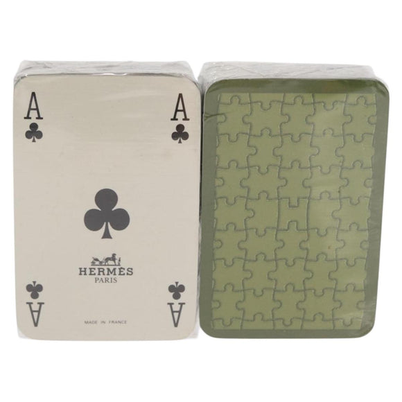HERMES mini Playing Cards paper Brown Green Auth 171180M
