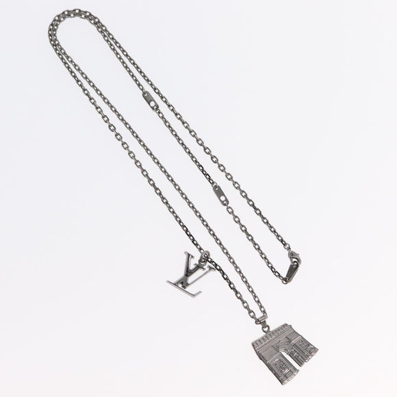 LOUIS VUITTON Collier Arc LV Printed Initials City Necklace M68262 Auth 171181M
