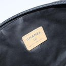 CHANEL Pouch Patent leather Black Gold Silver CC Auth 171183-11