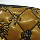 CHANEL Pouch Patent leather Black Gold Silver CC Auth 171183-3