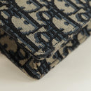 Christian Dior Trotter Canvas Saddle Waist bag Navy Gold Auth 171184M-14
