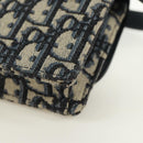 Christian Dior Trotter Canvas Saddle Waist bag Navy Gold Auth 171184M-15