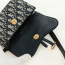 Christian Dior Trotter Canvas Saddle Waist bag Navy Gold Auth 171184M-17
