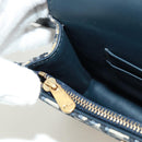 Christian Dior Trotter Canvas Saddle Waist bag Navy Gold Auth 171184M-21