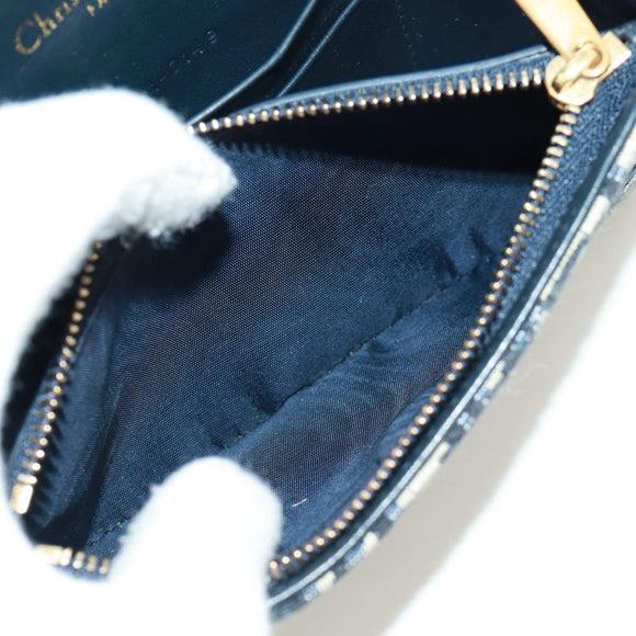 Christian Dior Trotter Canvas Saddle Waist bag Navy Gold Auth 171184M
