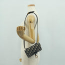 Christian Dior Trotter Canvas Saddle Waist bag Navy Gold Auth 171184M-26