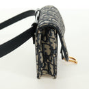 Christian Dior Trotter Canvas Saddle Waist bag Navy Gold Auth 171184M-4