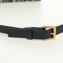 Christian Dior Trotter Canvas Saddle Waist bag Navy Gold Auth 171184M-8