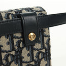 Christian Dior Trotter Canvas Saddle Waist bag Navy Gold Auth 171184M-9