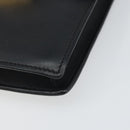 FENDI Chain Shoulder Bag Leather Black Gold Auth 171185M-15