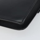 FENDI Chain Shoulder Bag Leather Black Gold Auth 171185M-17