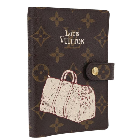 LOUIS VUITTON Monogram Keepall Agenda PM Day Planner Cover R20964 LV Auth 171189