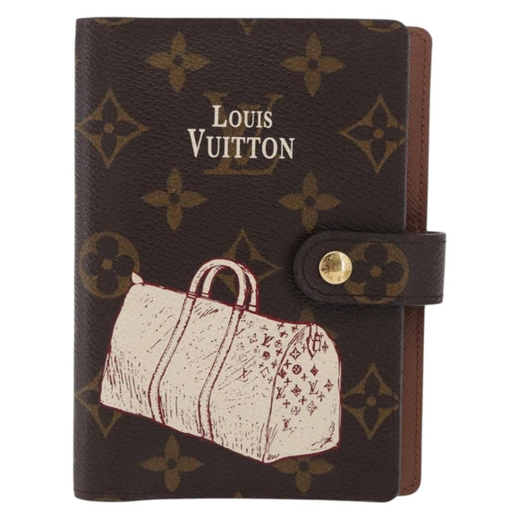 LOUIS VUITTON Monogram Keepall Agenda PM Day Planner Cover R20964 LV Auth 171189