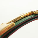HERMES Constance H belt Belt Leather 31.5"" Green Red Auth 171197V-6