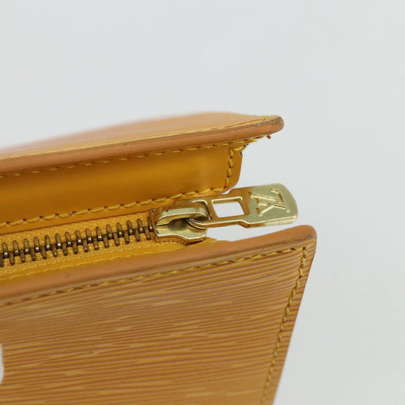 LOUIS VUITTON Epi Sac Triangle Hand Bag Yellow M52099 LV Auth 171222
