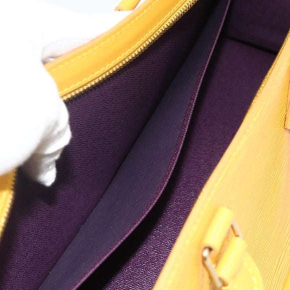 LOUIS VUITTON Epi Sac Triangle Hand Bag Yellow M52099 LV Auth 171222
