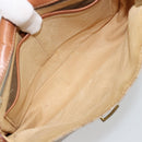 CELINE Macadam Canvas Shoulder Bag PVC Beige Gold Auth 171225-11