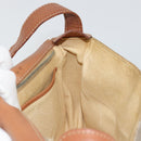 CELINE Macadam Canvas Shoulder Bag PVC Beige Gold Auth 171225-20