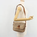 CELINE Macadam Canvas Shoulder Bag PVC Beige Gold Auth 171225-24