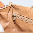 CELINE Macadam Canvas Shoulder Bag PVC Beige Gold Auth 171226-22