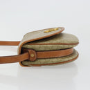 CELINE Macadam Canvas Shoulder Bag PVC Beige Gold Auth 171226-4