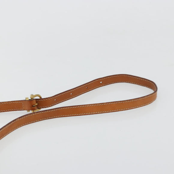 CELINE Macadam Canvas Shoulder Bag PVC Beige Gold Auth 171226