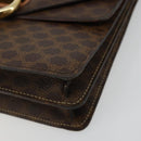 CELINE Macadam Canvas Hand Bag PVC Leather Brown Gold Auth 171227-10