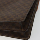 CELINE Macadam Canvas Hand Bag PVC Leather Brown Gold Auth 171227-12