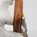 CELINE Macadam Canvas Hand Bag PVC Leather Brown Gold Auth 171227-14
