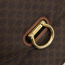 CELINE Macadam Canvas Hand Bag PVC Leather Brown Gold Auth 171227-15