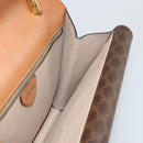 CELINE Macadam Canvas Hand Bag PVC Leather Brown Gold Auth 171227-19