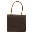 CELINE Macadam Canvas Hand Bag PVC Leather Brown Gold Auth 171227-3
