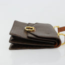 CELINE Macadam Canvas Hand Bag PVC Leather Brown Gold Auth 171227-4