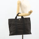 HERMES Her LineMM Hand Bag Nylon Gray Silver Auth 171228A-20