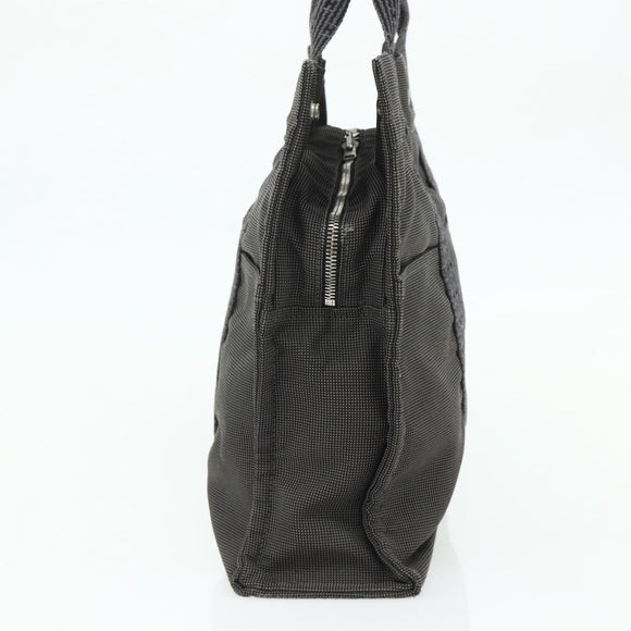 HERMES Her LineMM Hand Bag Nylon Gray Silver Auth 171228A