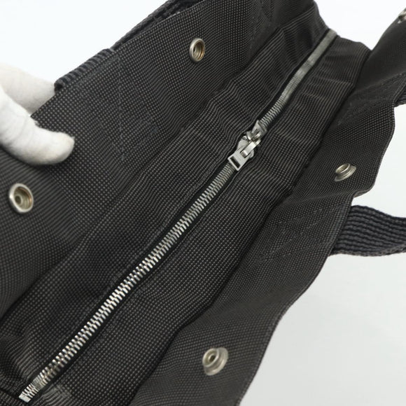 HERMES Her LineMM Hand Bag Nylon Gray Silver Auth 171228A