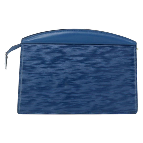 LOUIS VUITTON Epi Trousse Crete Pouch Blue M48405 LV Auth 171231