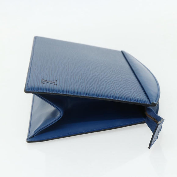 LOUIS VUITTON Epi Trousse Crete Pouch Blue M48405 LV Auth 171231