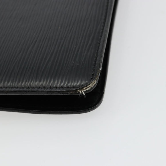 LOUIS VUITTON Epi Montaigne 23 Clutch Bag Black M52662 LV Auth 171232
