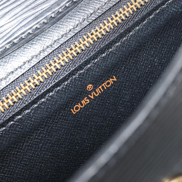 LOUIS VUITTON Epi Montaigne 23 Clutch Bag Black M52662 LV Auth 171232