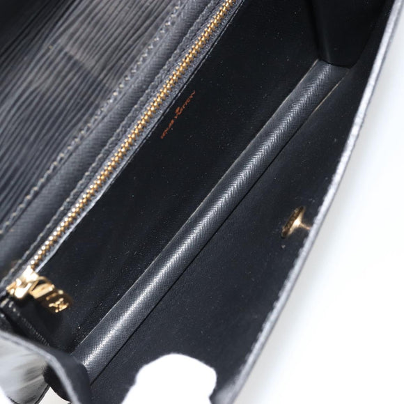 LOUIS VUITTON Epi Montaigne 23 Clutch Bag Black M52662 LV Auth 171232
