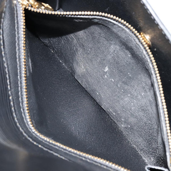 LOUIS VUITTON Epi Montaigne 23 Clutch Bag Black M52662 LV Auth 171232