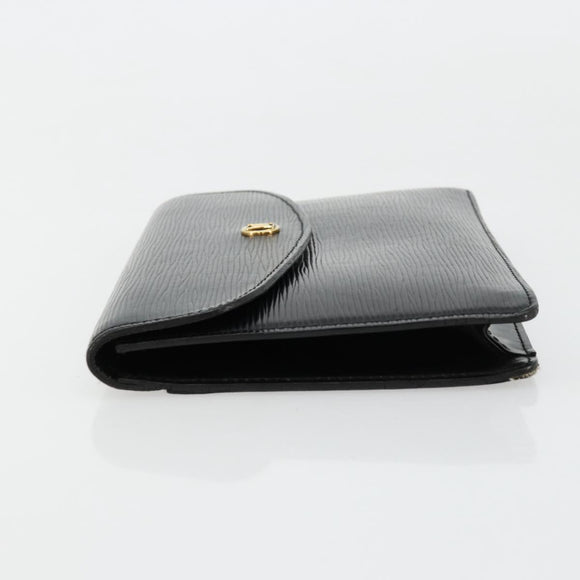 LOUIS VUITTON Epi Montaigne 23 Clutch Bag Black M52662 LV Auth 171232