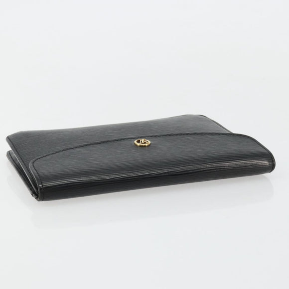 LOUIS VUITTON Epi Montaigne 23 Clutch Bag Black M52662 LV Auth 171232