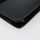LOUIS VUITTON Epi Montaigne 23 Clutch Bag Black M52662 LV Auth 171232-14