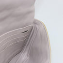 Christian Dior Chain Shoulder Bag Patent Leather Beige Silver Auth 171233-19