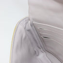 Christian Dior Chain Shoulder Bag Patent Leather Beige Silver Auth 171233-20