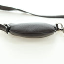 GUCCI Shoulder Pouch Web Sherry Line Leather Black Silver 821831 Auth 171234A-11