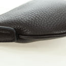 GUCCI Shoulder Pouch Web Sherry Line Leather Black Silver 821831 Auth 171234A-12